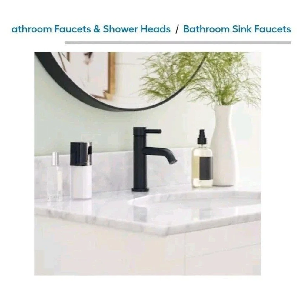 Allen And Roth Single Handle Bathroom Faucet 6567288 Black Harlow